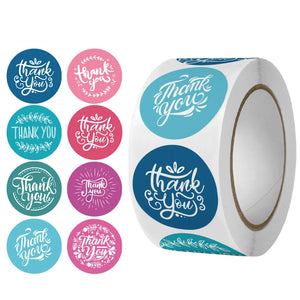 500pcs Purple Thank You Shopping Small Shop Local Sticker Round Labels
