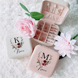 Personalised Jewelry Box Travel Case with Name - Wedding Bridesmaid Gift