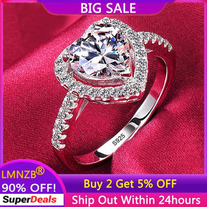 Heart Shape Zirconia Wedding Band Ring