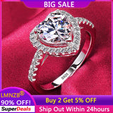 Heart Shape Zirconia Wedding Band Ring