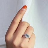 Heart Shape Zirconia Wedding Band Ring