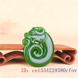Green Jade Dragon Pendant Charm Natural Amulet Jewelry Jadeite Chinese Necklace