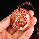Natural Jadeite Necklace Jade Pig Pendant Charm Jewelry Green Chinese Amulet