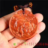 Natural Jadeite Necklace Jade Pig Pendant Charm Jewelry Green Chinese Amulet