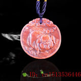 Natural Jadeite Necklace Jade Pig Pendant Charm Jewelry Green Chinese Amulet