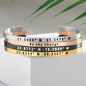 Family Friendship Steel Cuff Bangle Personalized