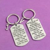 Thanksgiving Keychain A-Z Stainless Steel Son-in-law Daughter-in-law