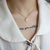 Mom Beads Chain Heart Pendant Necklaces For Women Girls Stainless Steel Jewelry