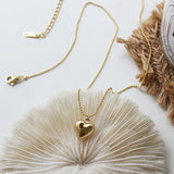 Mom Beads Chain Heart Pendant Necklaces For Women Girls Stainless Steel Jewelry