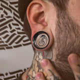 2 PCS Stainless Steel Ear Expander Plugs Piercing Double Flared Tunnel Gauges