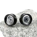 2 PCS Stainless Steel Ear Expander Plugs Piercing Double Flared Tunnel Gauges