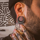 2 PCS Wedding Saddle Ear Gauges Stretcher Stainless Steel Tunnels Plugs