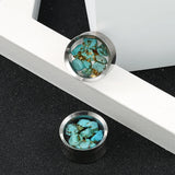Giga 2 PCS Stainless Steel Ear Tunnel Gauges