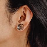 Giga 2 PCS Stainless Steel Ear Plugs Ink-Painting Double Flared Tunnel Gauges