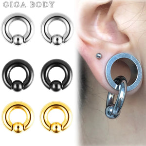 Stainless Steel Piercing Hoop Rings Tragus Ear Tunnels Body Jewelry