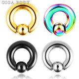 Stainless Steel Piercing Hoop Rings Tragus Ear Tunnels Body Jewelry