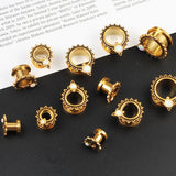 Giga 2PCS Ear Tunnels Plugs 316L Stainless Steel Ear Gauges Expander Piercing