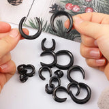 2PCS Saddle Stretchers Ear Tunnels Plugs Body Jewelry