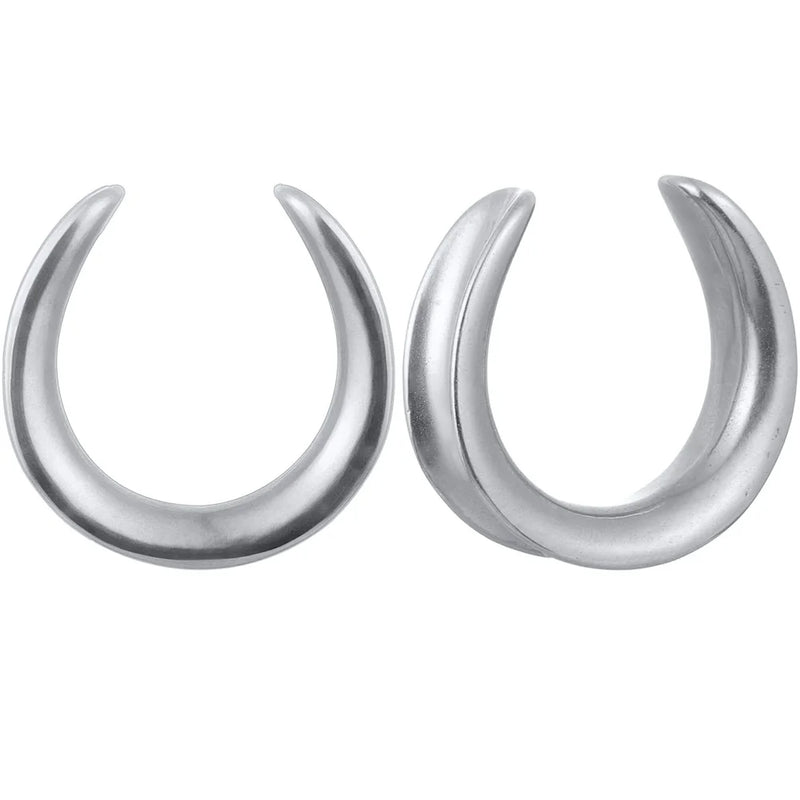 2PCS Saddle Stretchers Ear Tunnels Plugs Body Jewelry