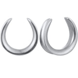 2PCS Saddle Stretchers Ear Tunnels Plugs Body Jewelry