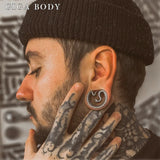 2PCS Stainless Steel Sanke Saddle Ear Plugs Gauge Stretched Earlobe Tunnel