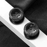Stainless Steel Ear Plugs Gauges Magic Mushroom Tunnels 6mm-16mm