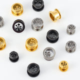 Stainless Steel Ear Plugs Gauges Magic Mushroom Tunnels 6mm-16mm