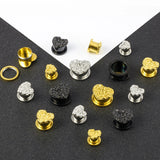 Heart Skull Stainless Steel Ear Plugs for Halloween
