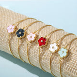 Clover Hot Plant Flowers Stainless Steel Bracelet