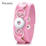 Ginger Snap Leather Bangle w/ 18mm Snap Button Charms