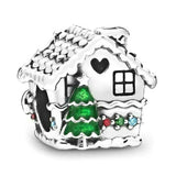 Sterling Silver Santa Gingerbread House Charm