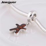 925 Silver Gingerbread Man Dangle Charm for Bracelets DIY Jewelry