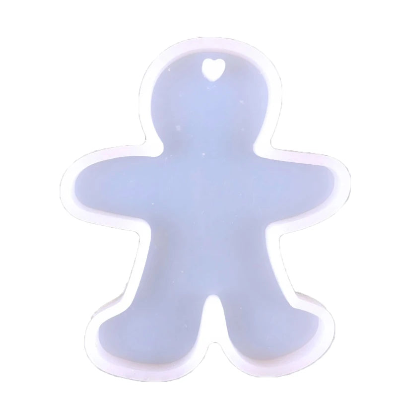 Gingerbread Man Earrings Silicone Mold for DIY Crafts