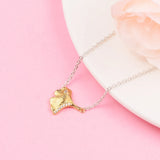 Gingko Leaf Pendant Necklace 925 Sterling Silver for Women