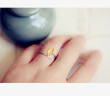 Ginkgo Flowers 925 Sterling Silver Open Rings For Women
