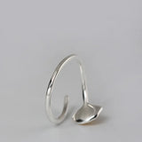 Ginkgo Flowers 925 Sterling Silver Open Rings For Women