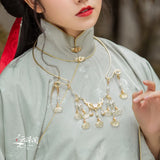 Ginkgo Fu Antique Style Chinese Necklace for Traditional Wedding Dress