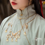 Ginkgo Fu Antique Style Chinese Necklace for Traditional Wedding Dress