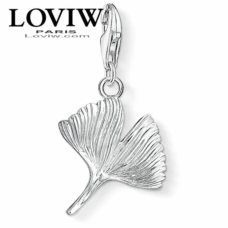 Ginkgo Leaf Pendant Charm, Europe Style Jewelry For Women Club
