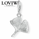 Ginkgo Leaf Pendant Charm, Europe Style Jewelry For Women Club
