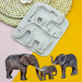 Giraffe Lion Elephant Silicone Cake Decorating Tools Fondant Mold