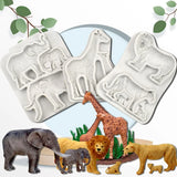Giraffe Lion Elephant Silicone Cake Decorating Tools Fondant Mold