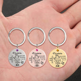 Girl Baby keychain height weight date stainless steel Keyring