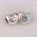 Heart Butterfly Charm Bracelet DIY Jewelry Women Bangles Lady Gift