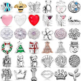 Love Heart Shine Bee Flower Locket Charm Necklace 925 Sterling Silver