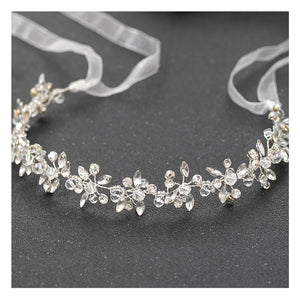 Hand-made Rhinestone Flower Headband for Bridal Wedding Party