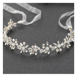Hand-made Rhinestone Flower Headband for Bridal Wedding Party