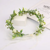 Girl Flower Wreaths Garland Crown Flower Tiara Headwear Wedding Bridal Hairband