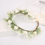 Girl Flower Wreaths Garland Crown Flower Tiara Headwear Wedding Bridal Hairband