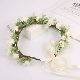 Girl Flower Wreaths Garland Crown Flower Tiara Headwear Wedding Bridal Hairband